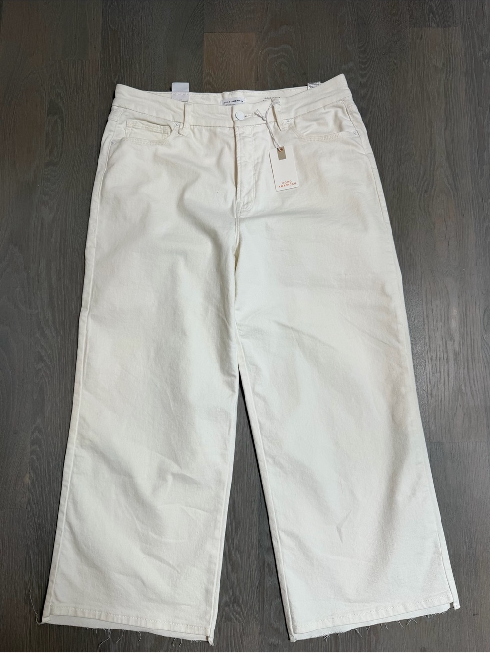 Good American Palazzo/Wide Leg Crop Jeans